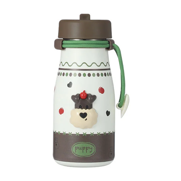 पराल संग स्टेनलेस स्टील दूध बोतल